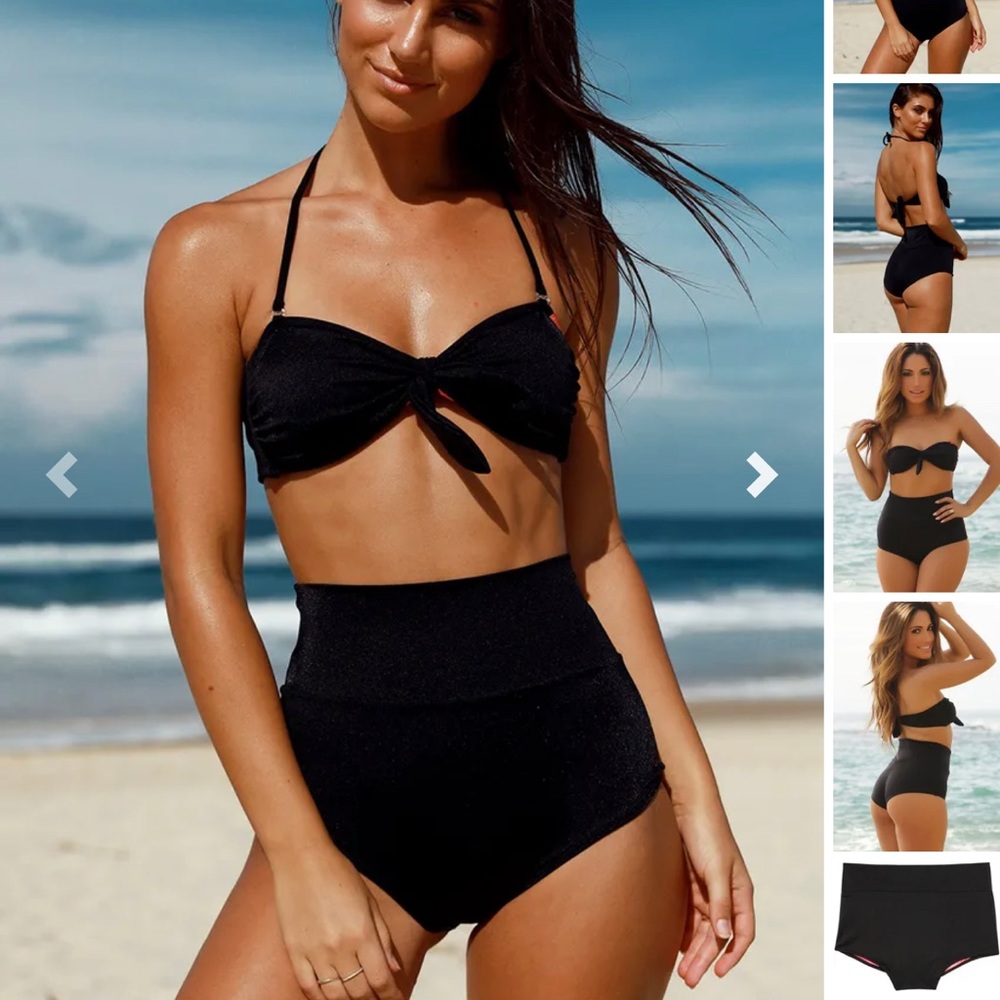 Doll Waikiki Black High Waisted Scrunch Original Bottoms-Large